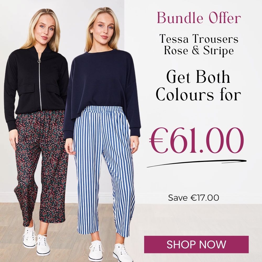 Tessa Trousers Rose & Stripe (2 for €61)