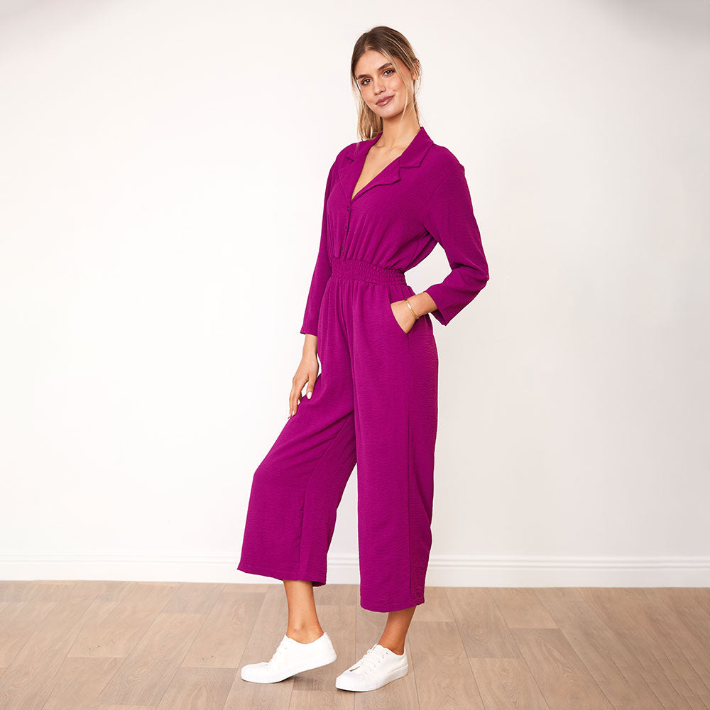 Thea Jumpsuit (Berry)