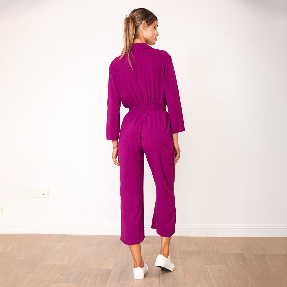 Thea Jumpsuit (Berry)
