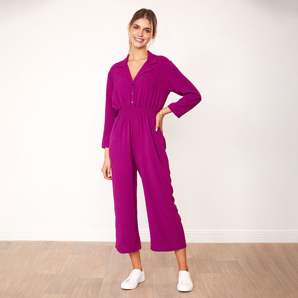 Thea Jumpsuit (Berry)