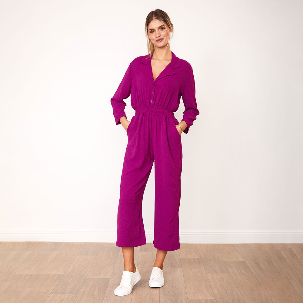 Thea Jumpsuit (Berry)