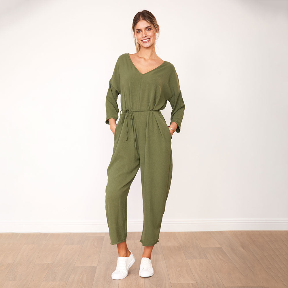 Viv Jumpsuit (Khaki)