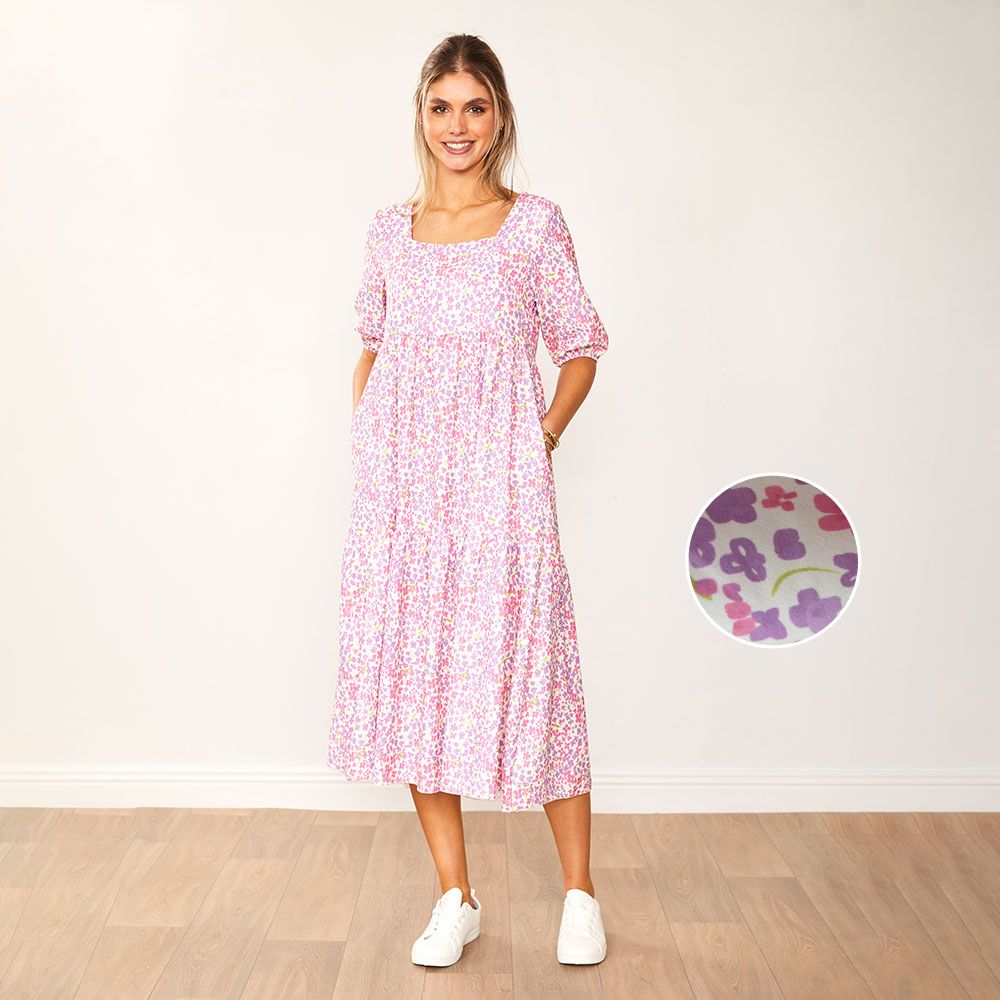 Delta Dress (Lilac Floral)