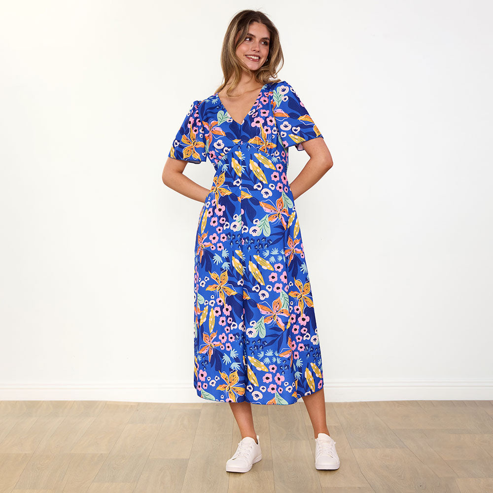 Whitney Dress (Navy Floral)