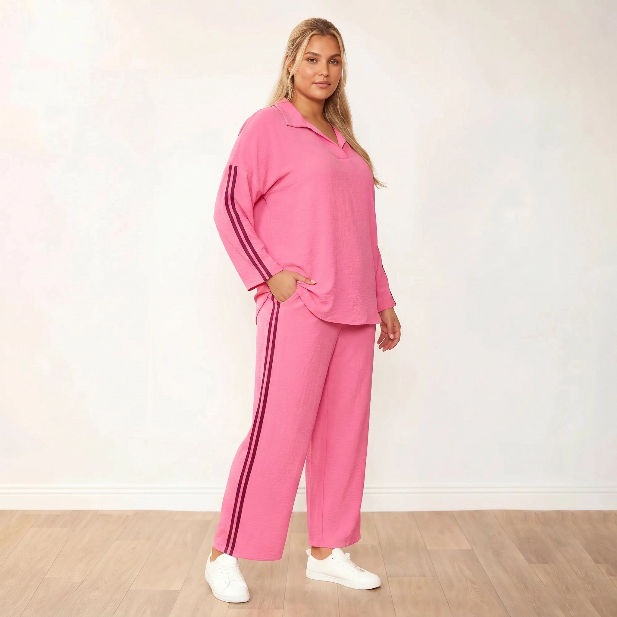 Clara Co-Ord in pink and berry – women's co-ord set – view 11