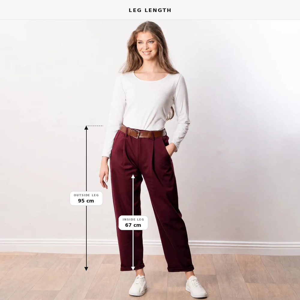 Arya Tapered Trousers (Wine)