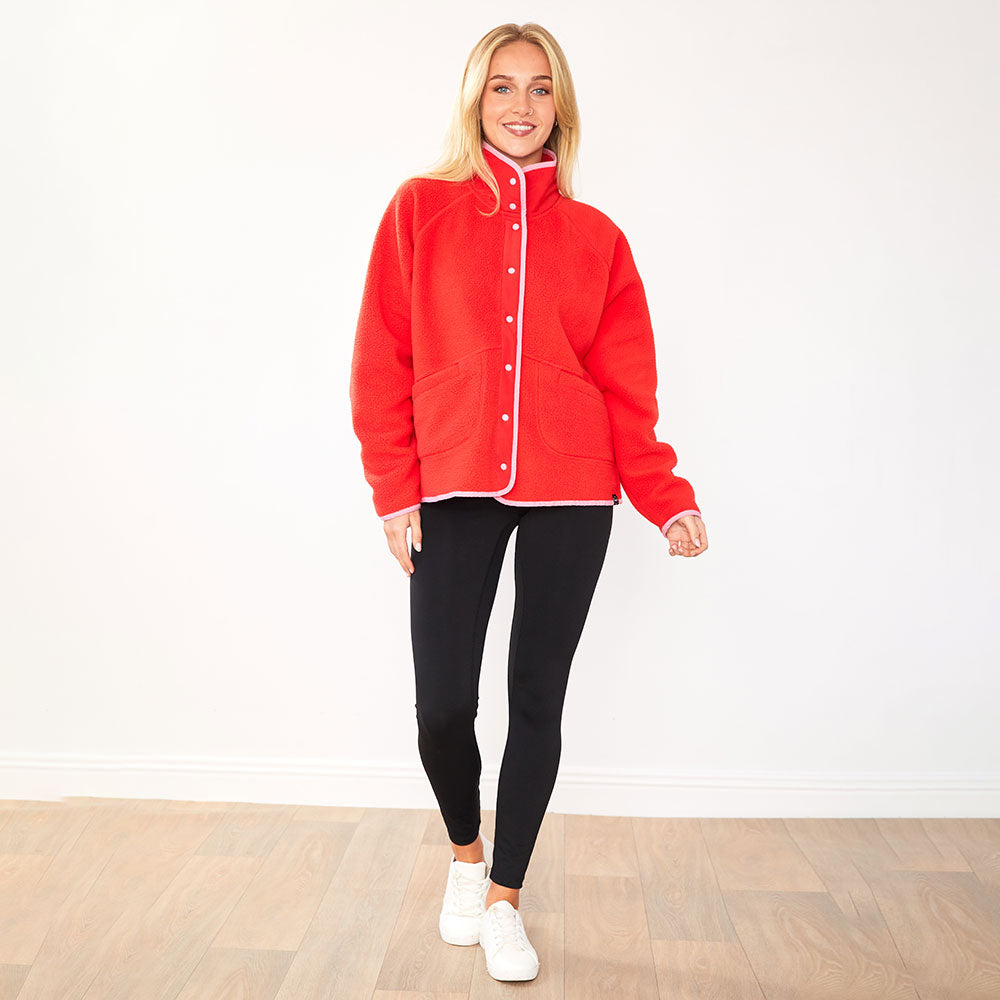 Molly Fleece Jacket (Coral Red/Pink Trim x Black/Neon Pink Trim) 2 for €85.00!