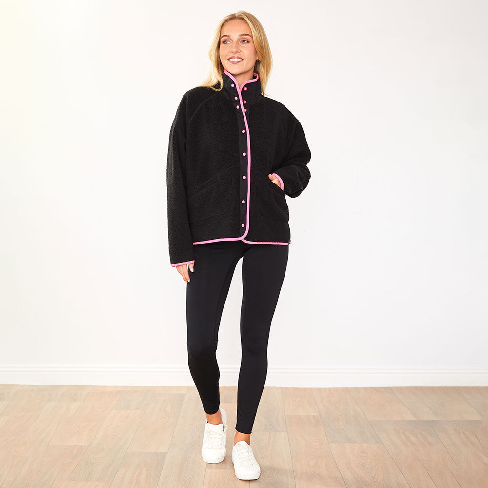 Molly Fleece Jacket (Coral Red/Pink Trim x Black/Neon Pink Trim) 2 for €85.00!