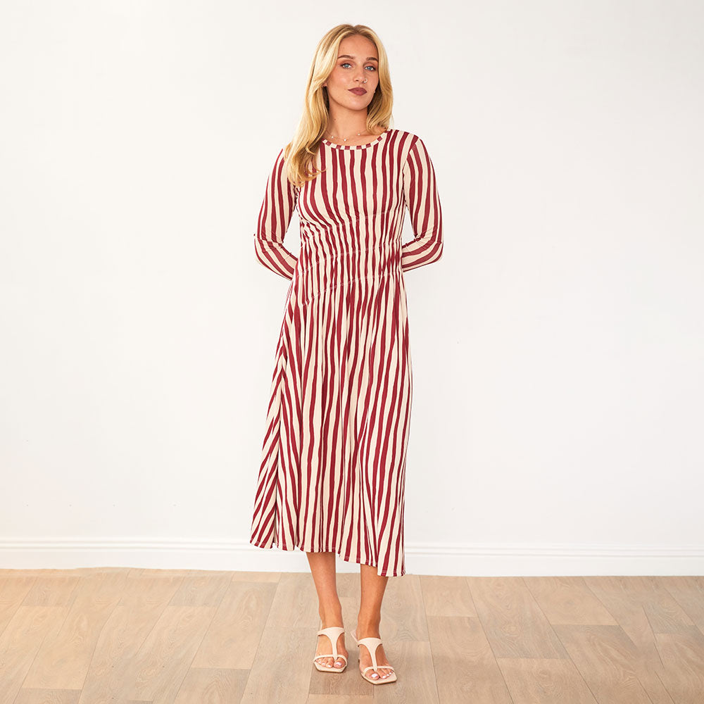Cooper Dress (Red Stripe)