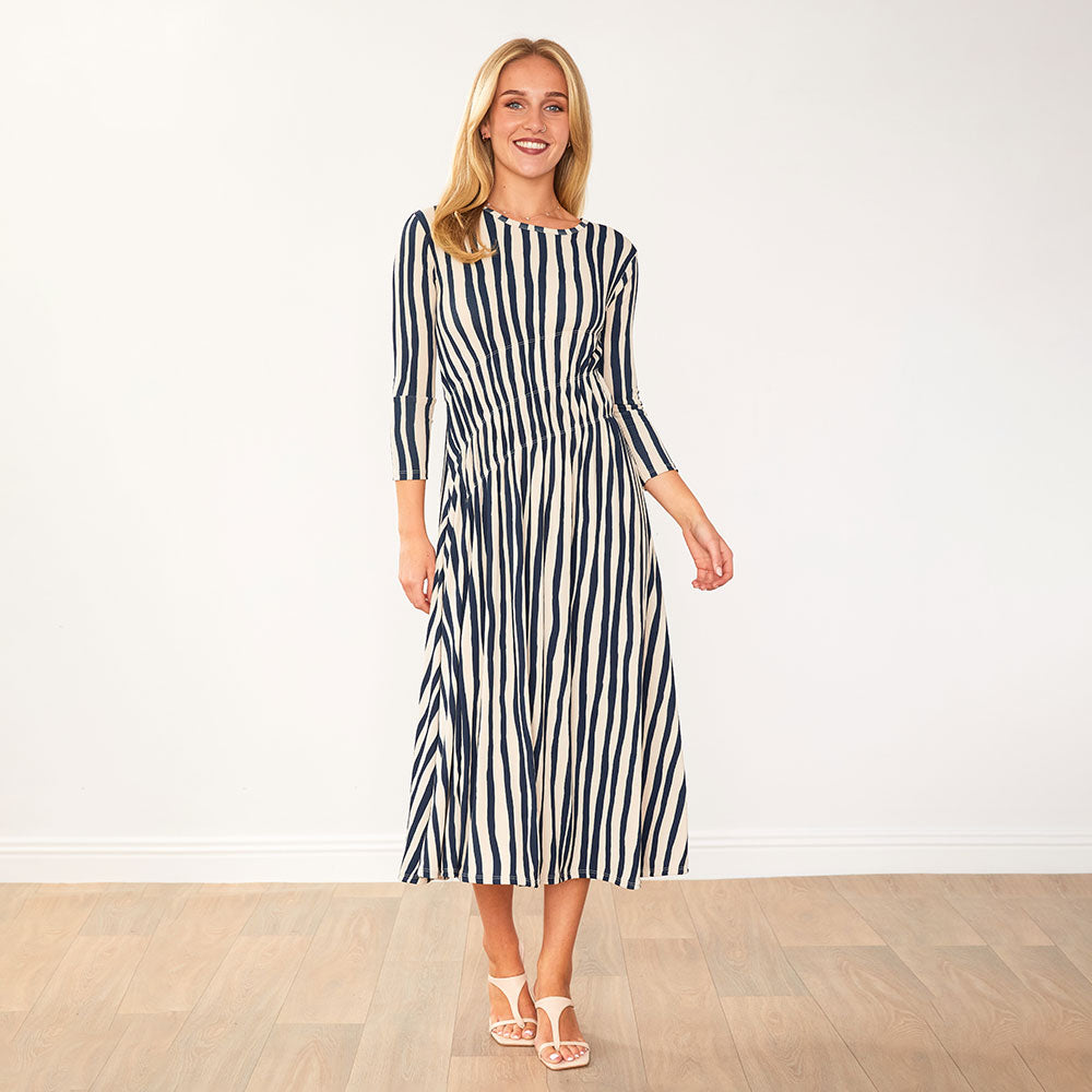 Cooper Dress (Navy Stripe)