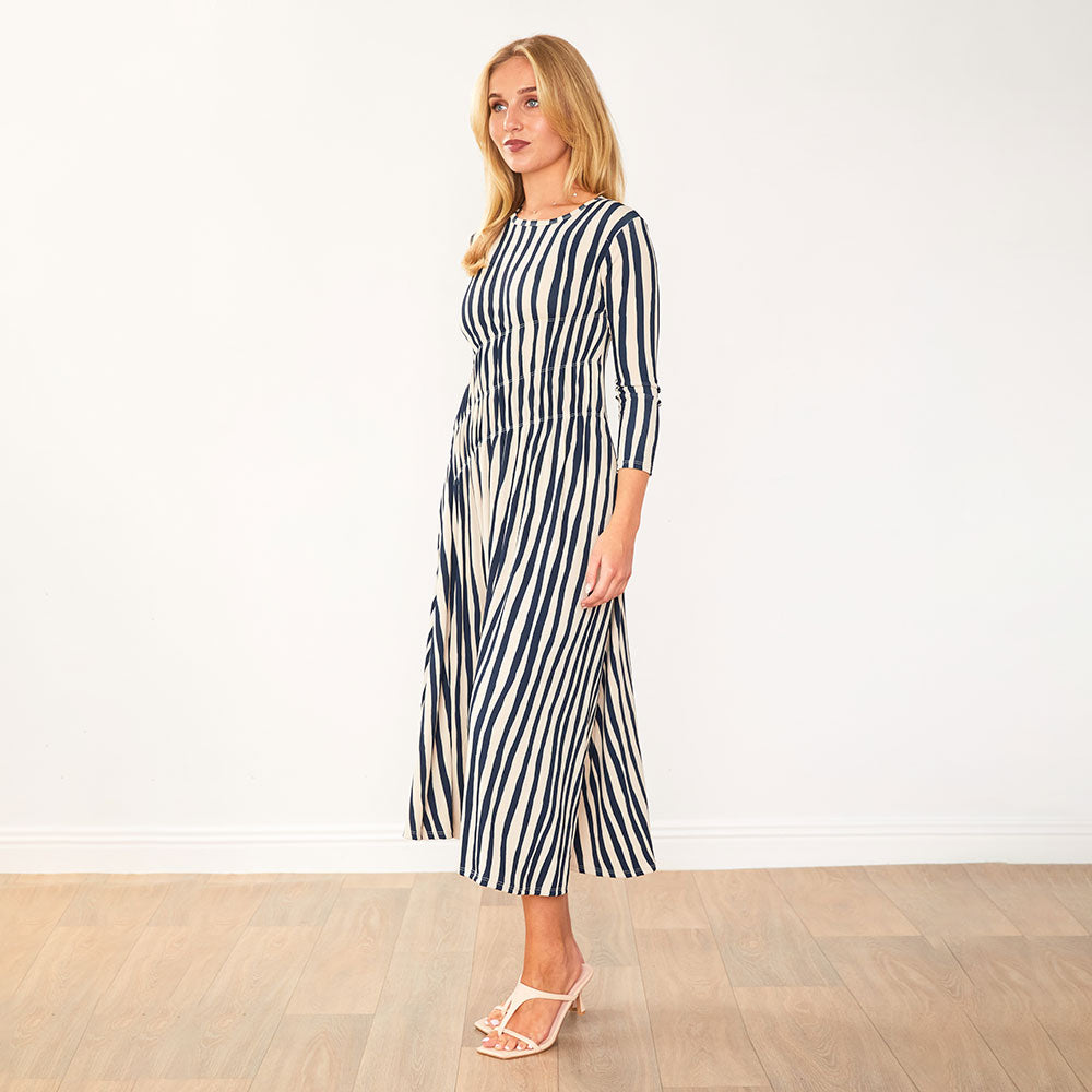 Cooper Dress (Navy Stripe)