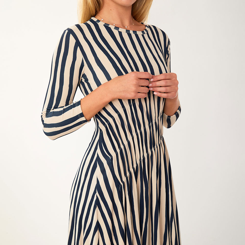 Cooper Dress (Navy Stripe)