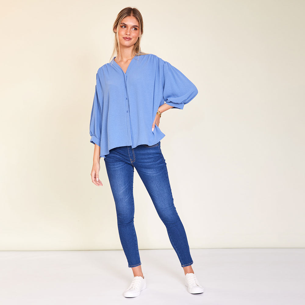 Blake Top (Blue) - The Casual Company