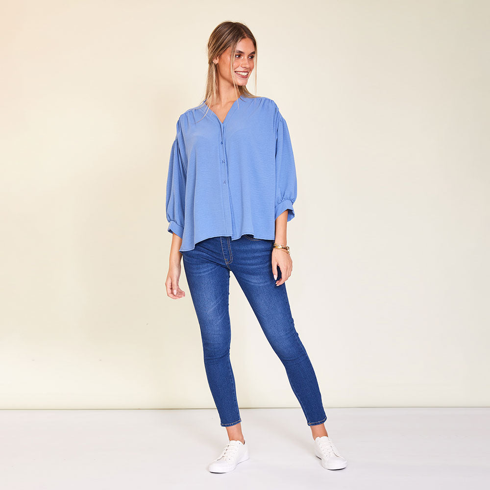 Blake Top (Blue) - The Casual Company
