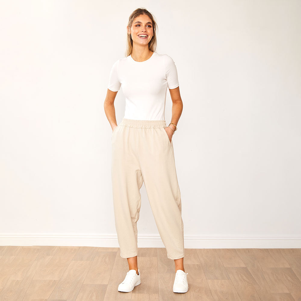 Blaire Trousers (Cream) - The Casual Company