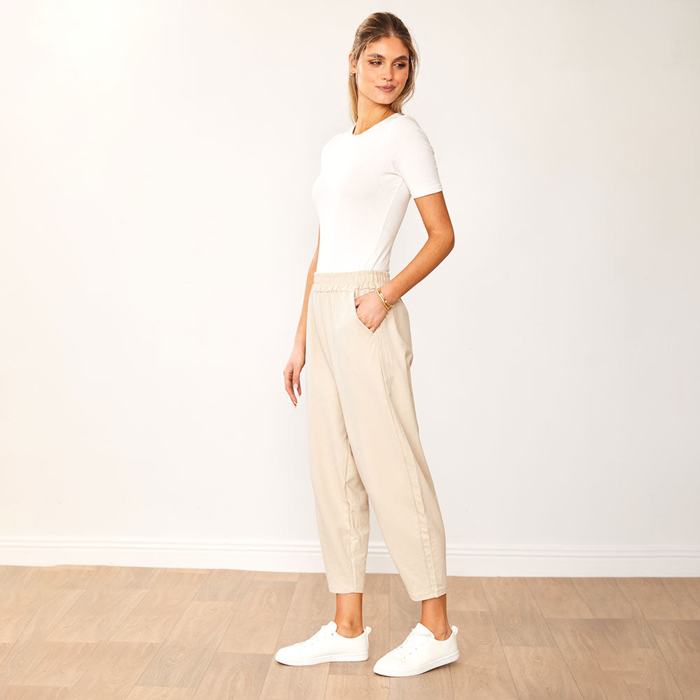 Blaire Trousers (Cream) - The Casual Company
