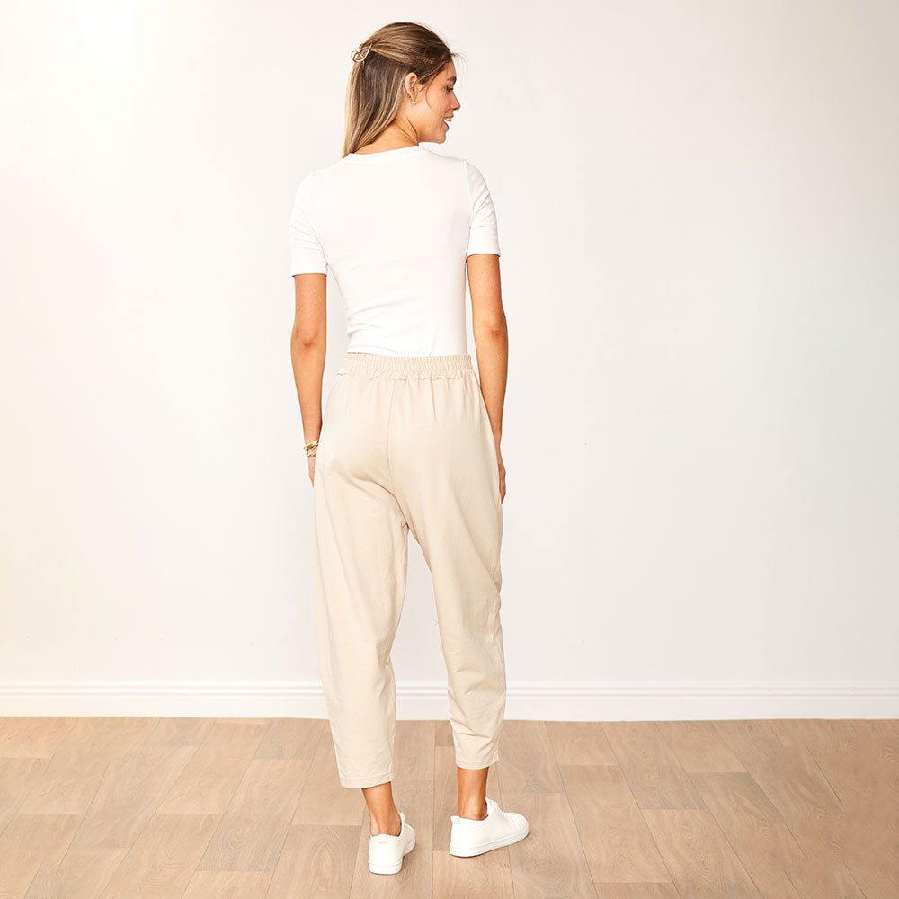 Blaire Trousers (Cream) - The Casual Company