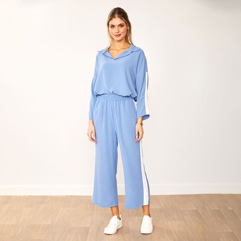 Clara Co-Ord (Blue & White)