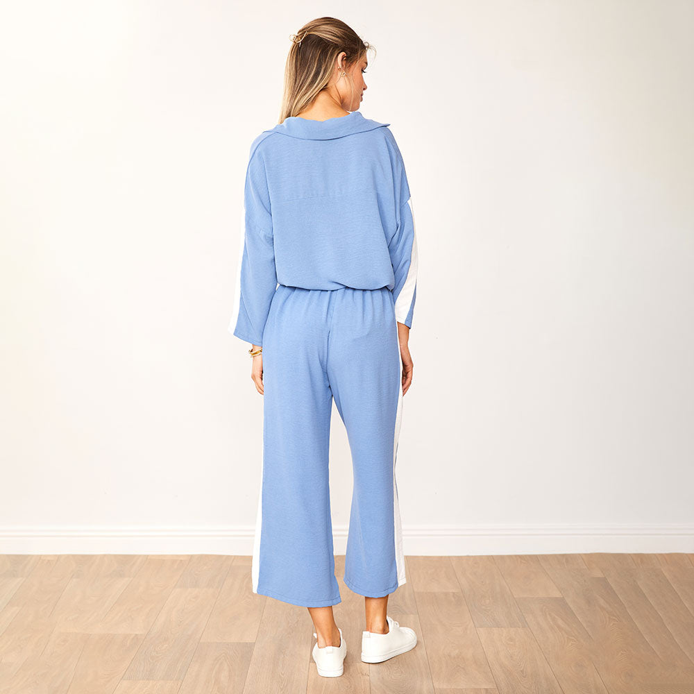 Clara Co-Ord (Blue & White)
