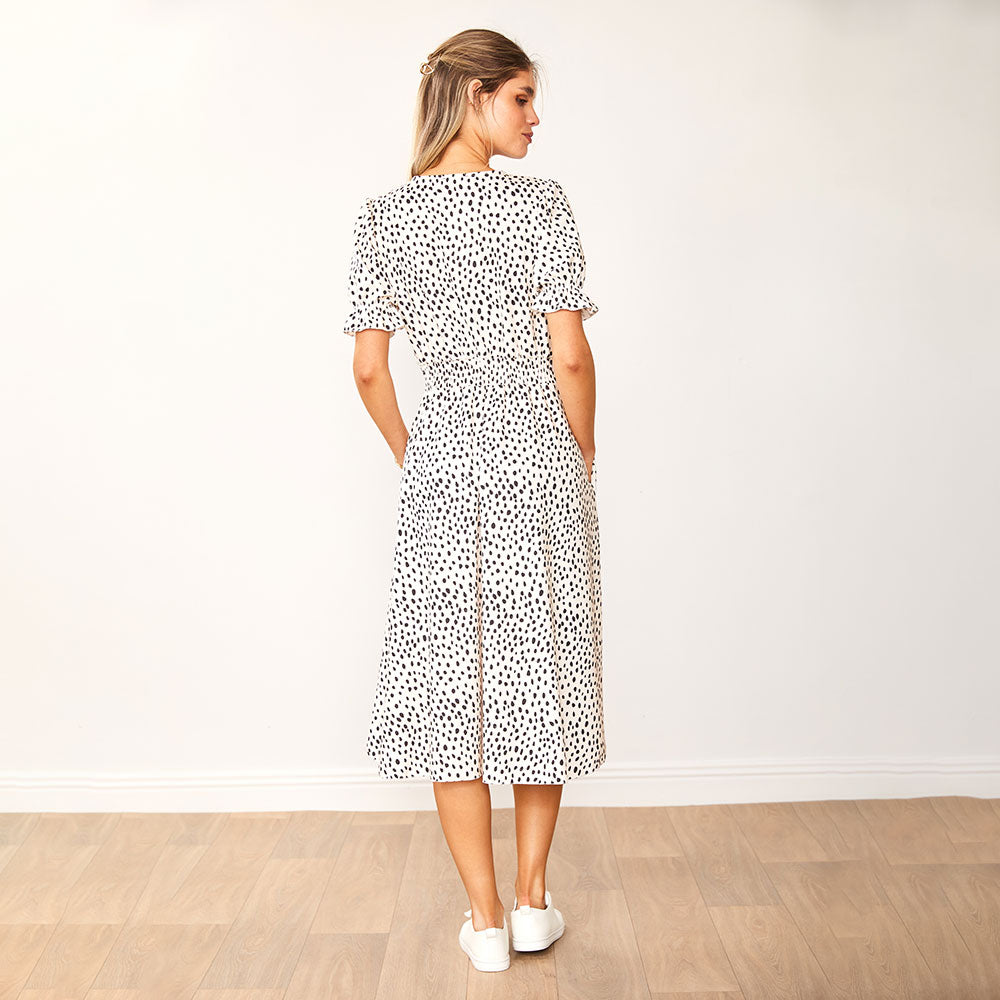 Belle Dress (Black Polka Dot) - The Casual Company