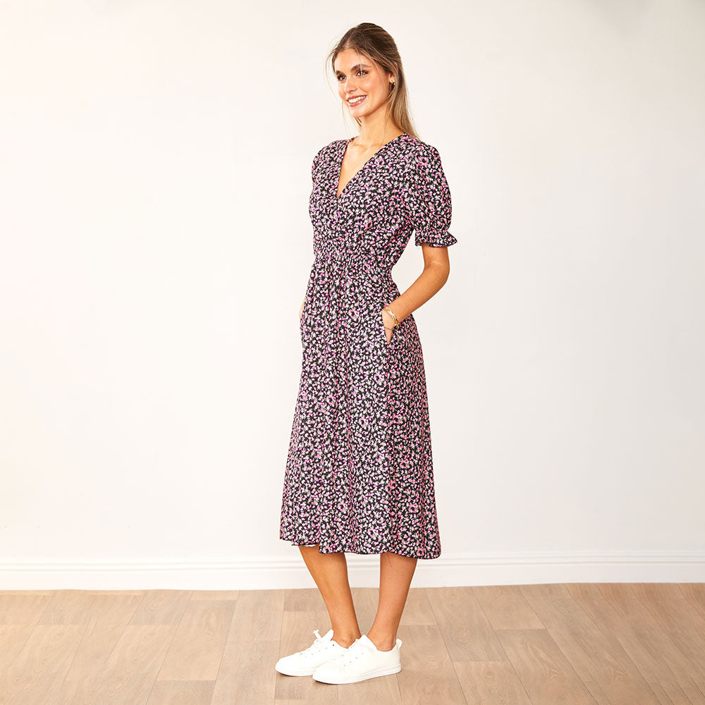 Belle Dress (Black Rose) - The Casual Company