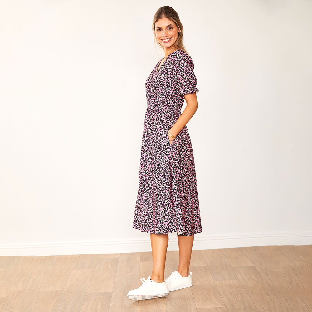 Belle Dress (Black Rose) - The Casual Company