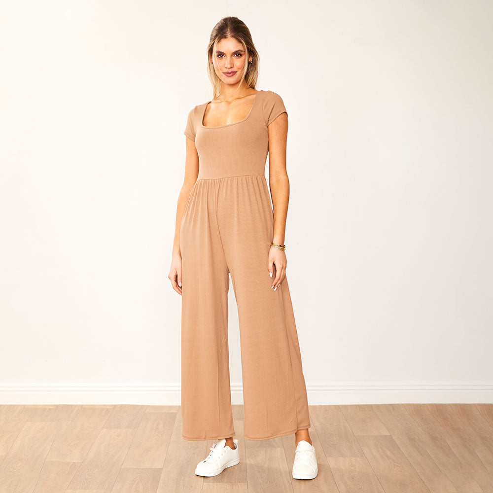 Quinnie Jumpsuit (Tan)
