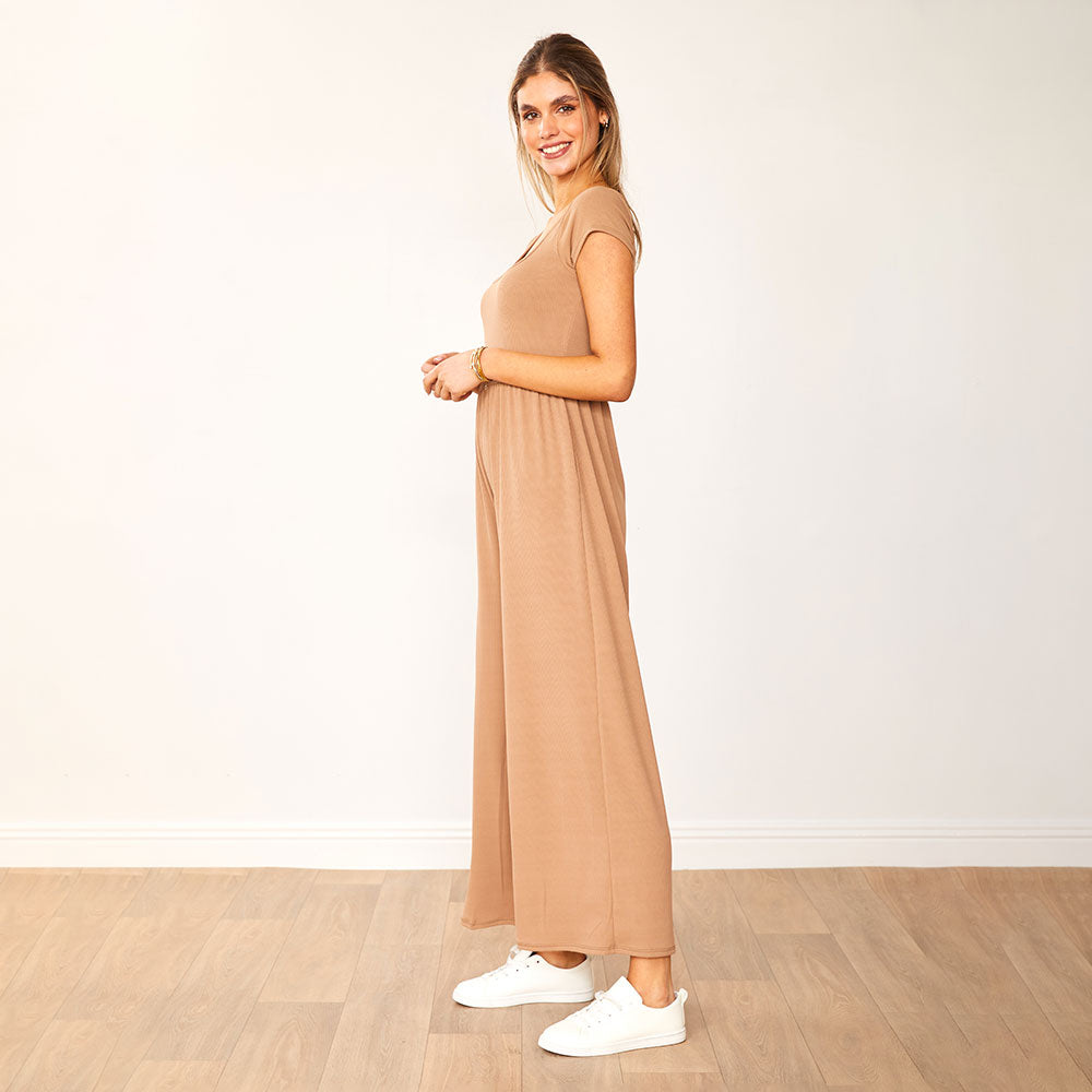 Quinnie Jumpsuit (Tan)