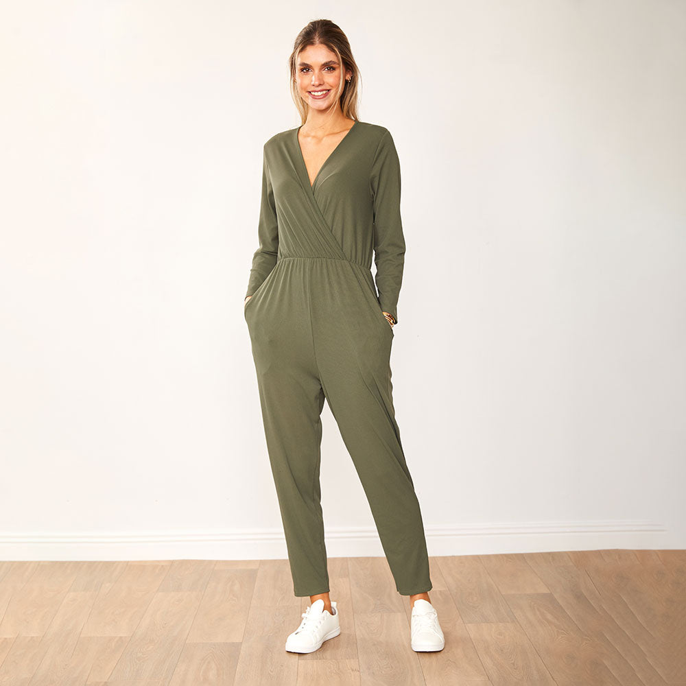 Emery Jumpsuit (Khaki)
