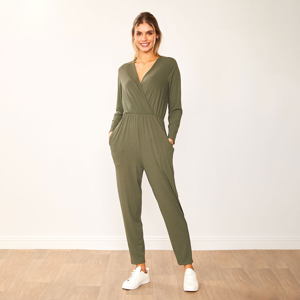 Emery Jumpsuit (Khaki)