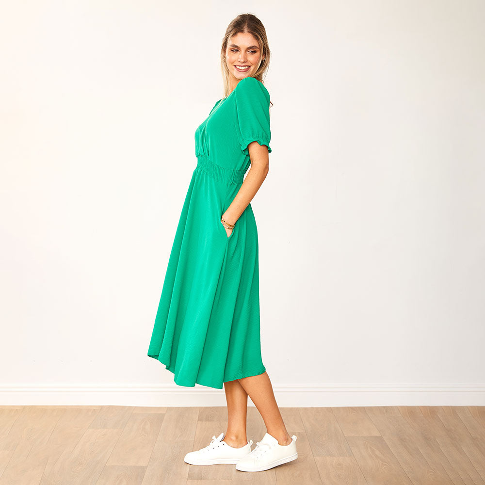 Belle Dress (Green) - The Casual Company
