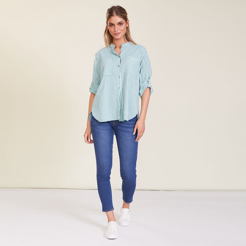 Louis Shirt (Green stripe)