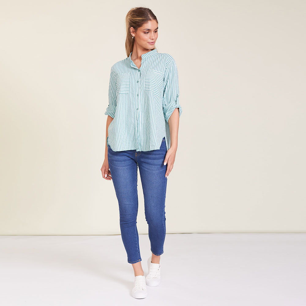 Louis Shirt (Green stripe)