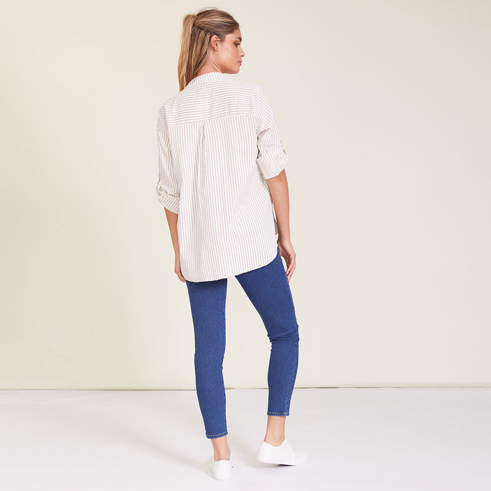 Louis Shirt (Cream stripe)
