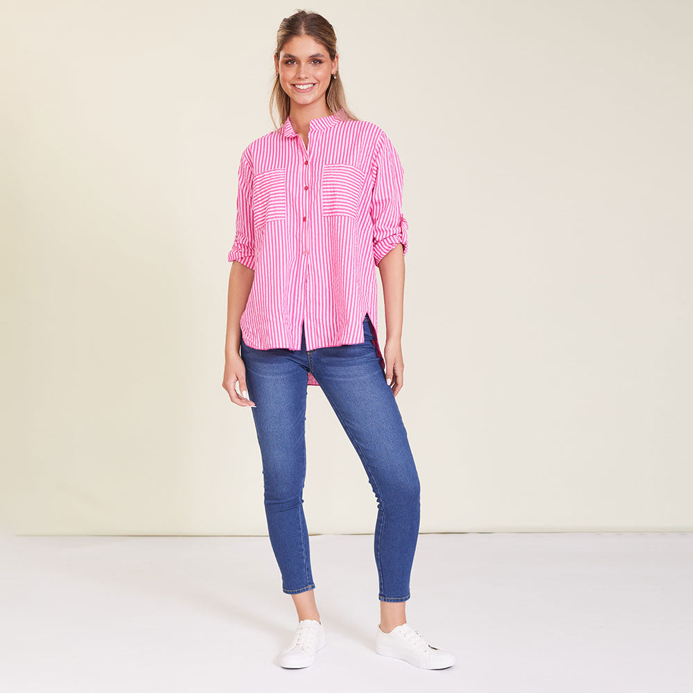 Louis Shirt (Pink stripe)