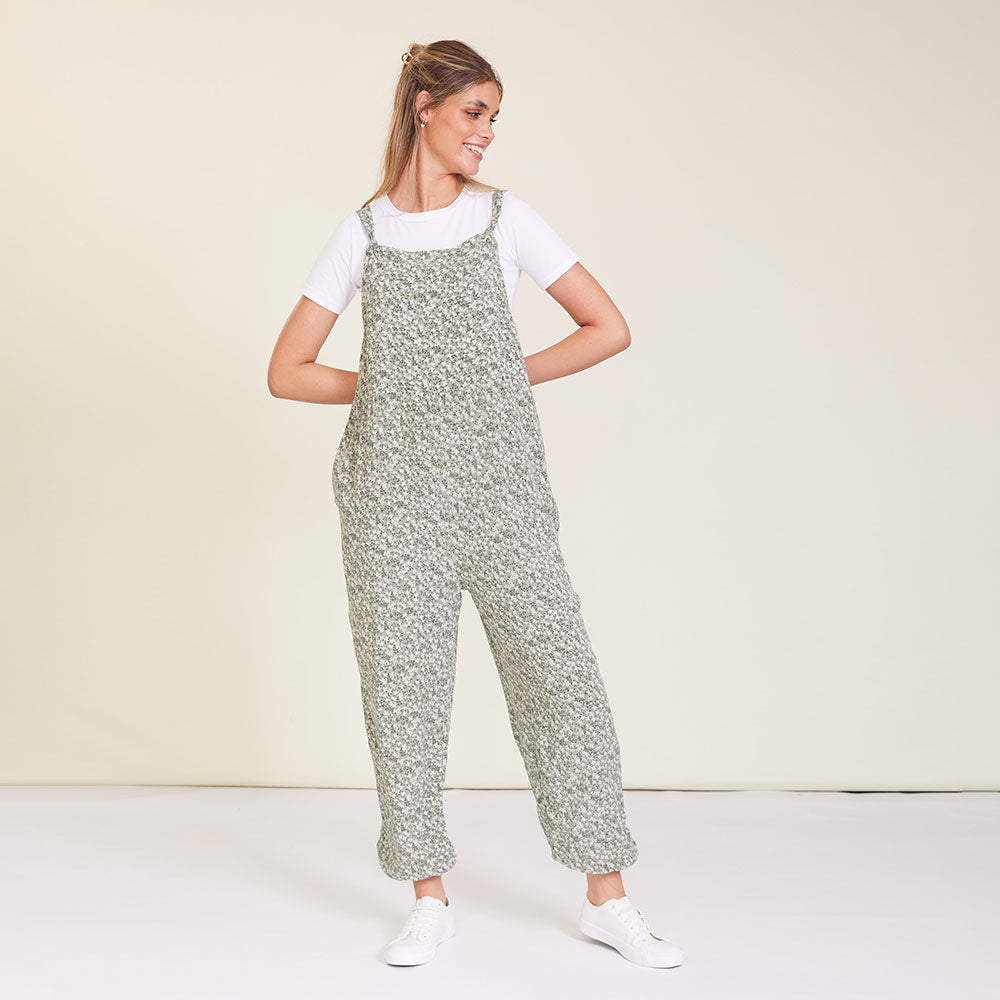 Eden Jumpsuit (Khaki Floral)