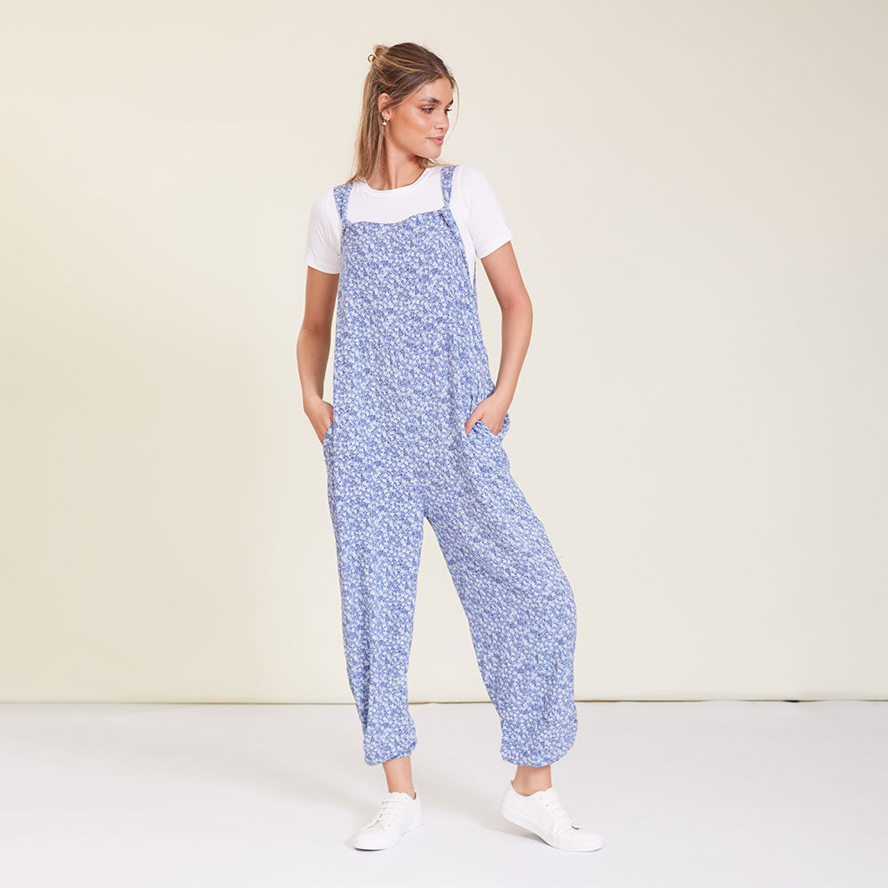 Eden Jumpsuit (Blue Floral)