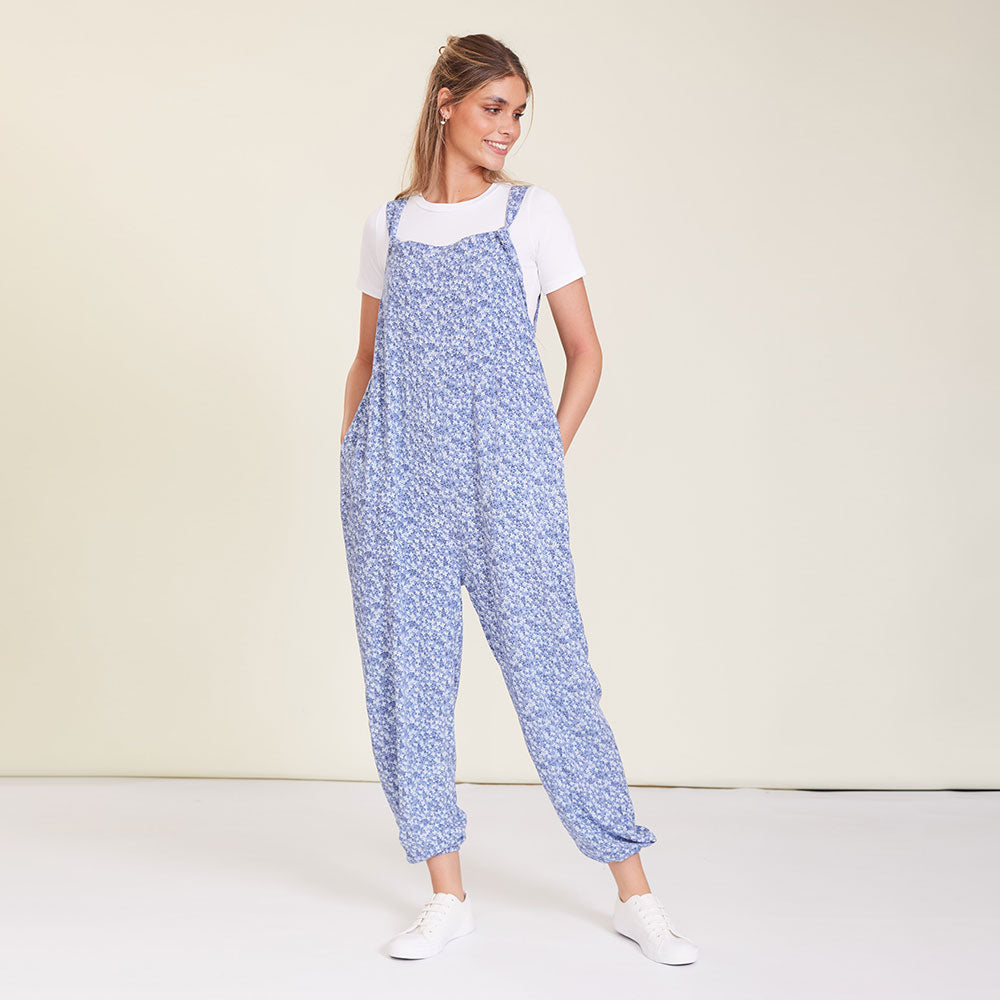 Eden Jumpsuit (Blue Floral)