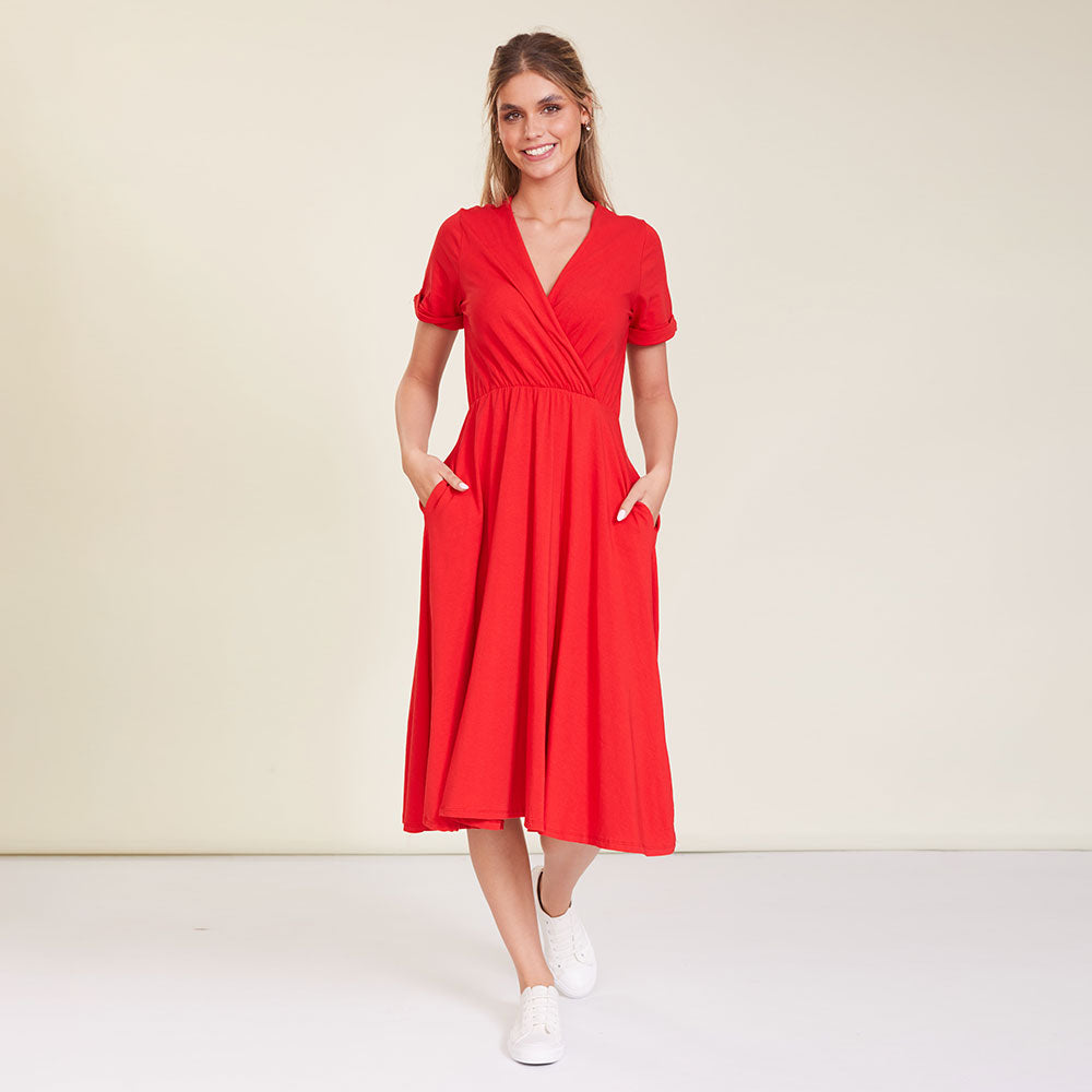 Archie Dress (Red) - The Casual Company