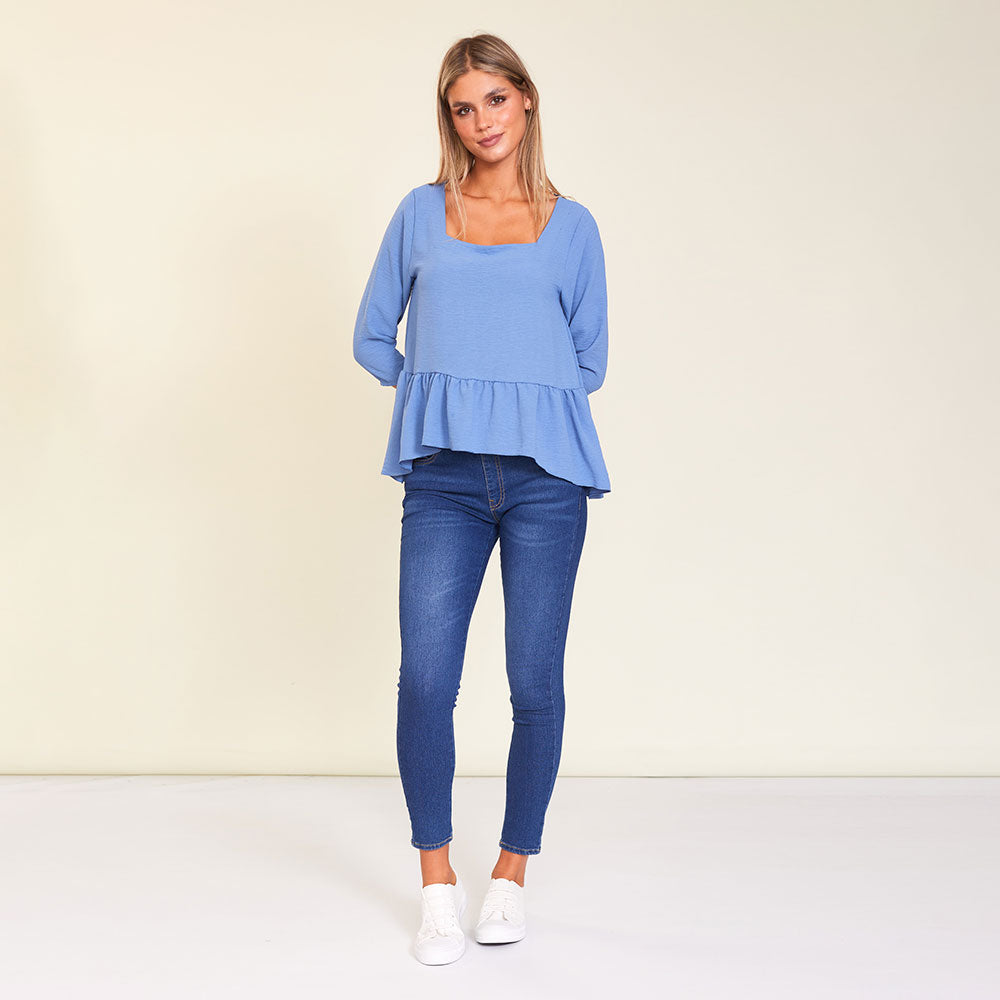 Naomi Top (Powder Blue) - The Casual Company