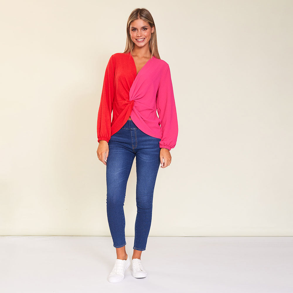 Milly Top (Red/Pink)