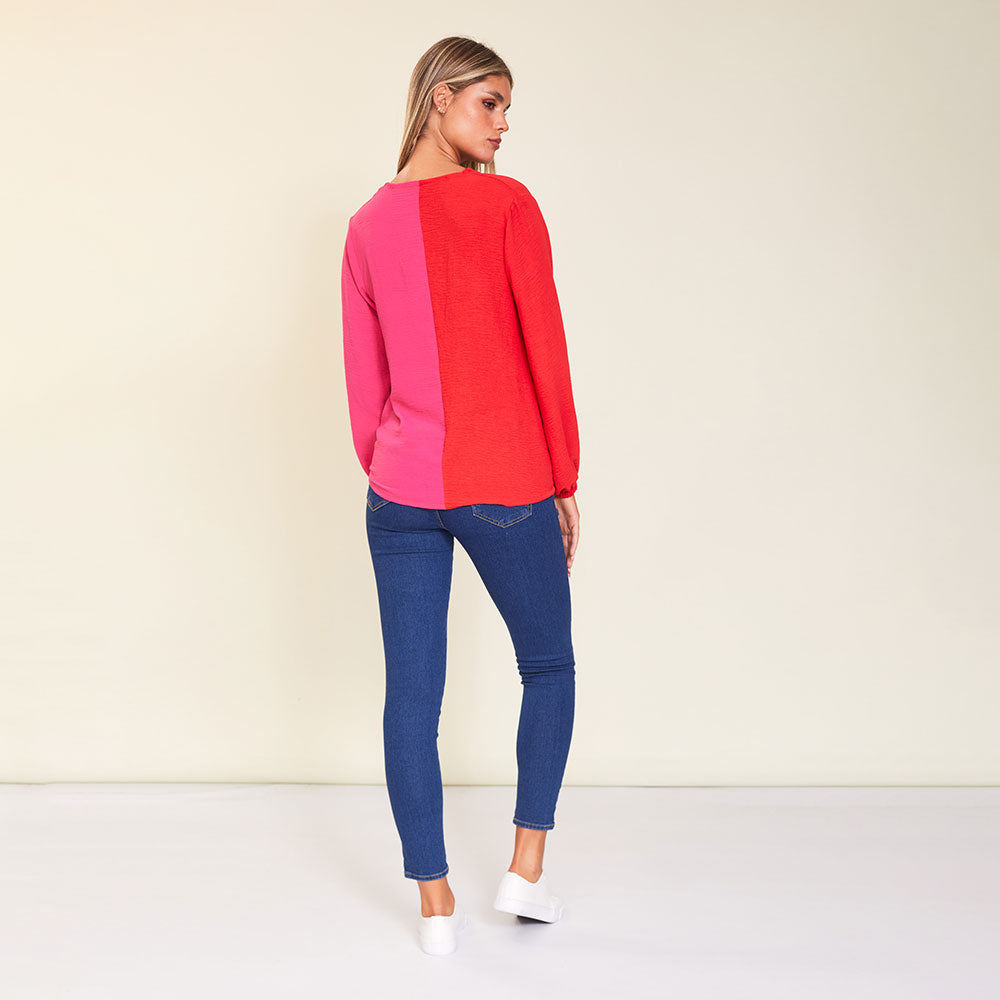 Milly Top (Red/Pink)