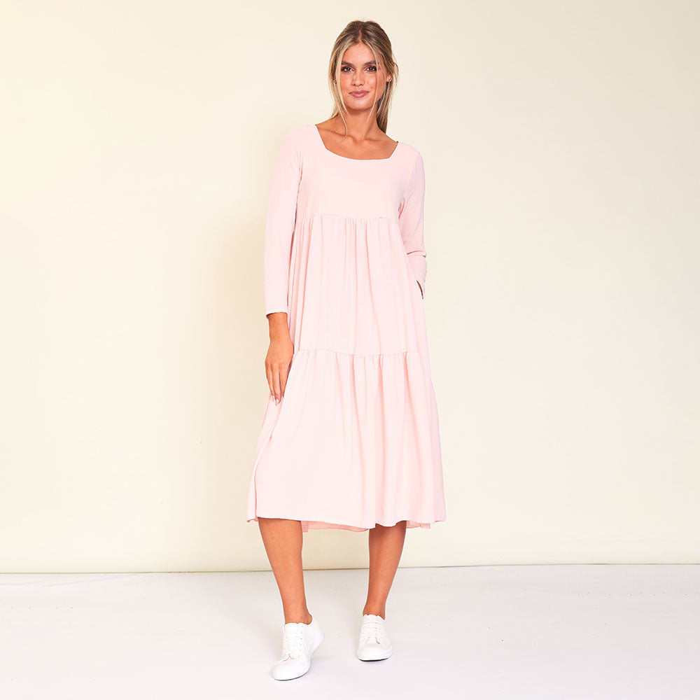 Zoe Dress (Baby Pink)