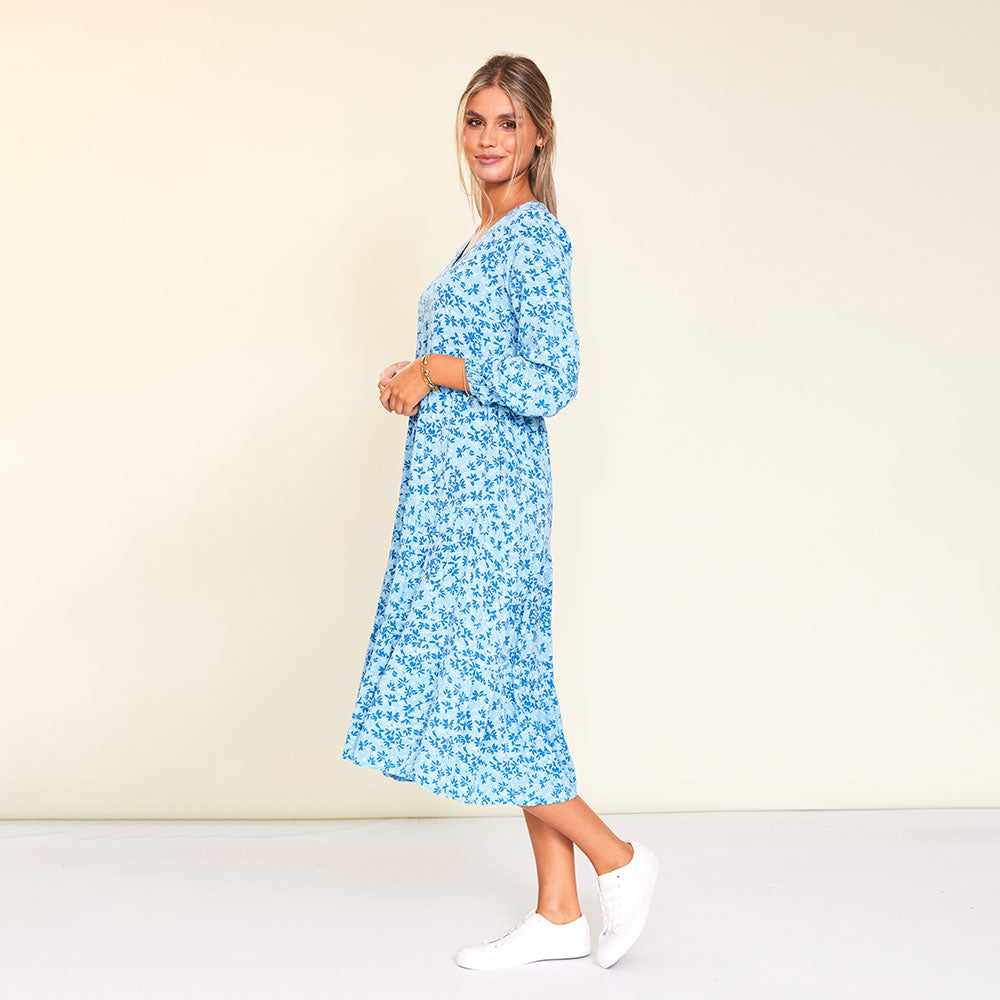 Sofia Dress (Blue Floral)
