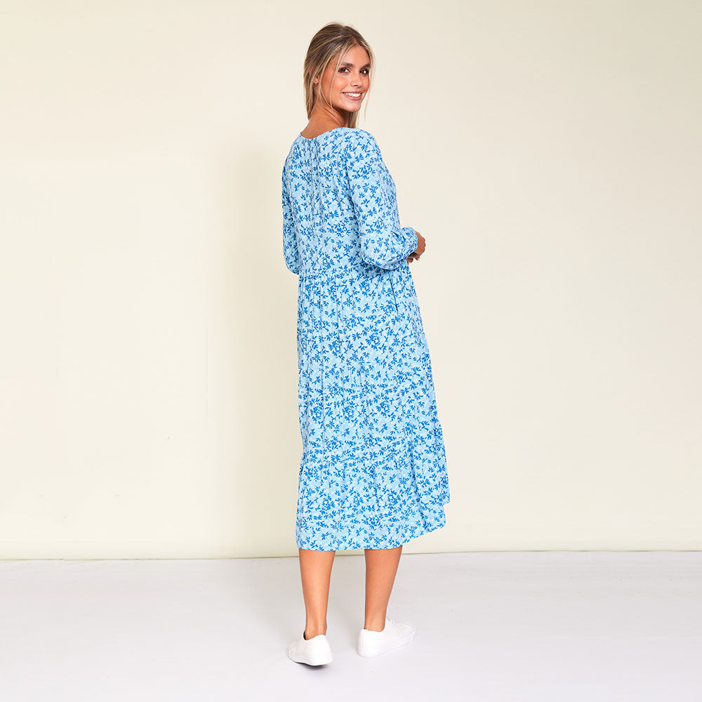 Sofia Dress (Blue Floral)