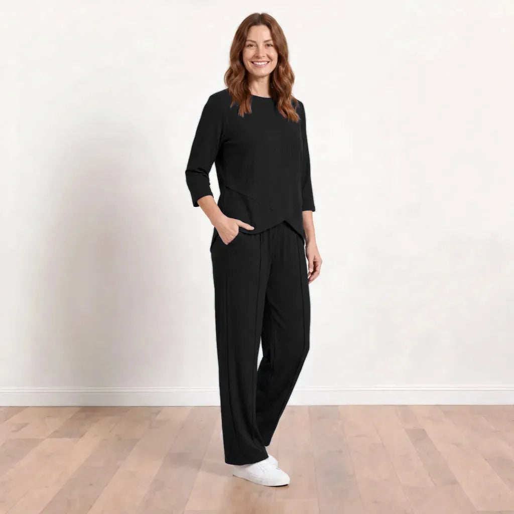 Lily Co-ord (Black) - 3-4 View Pocket