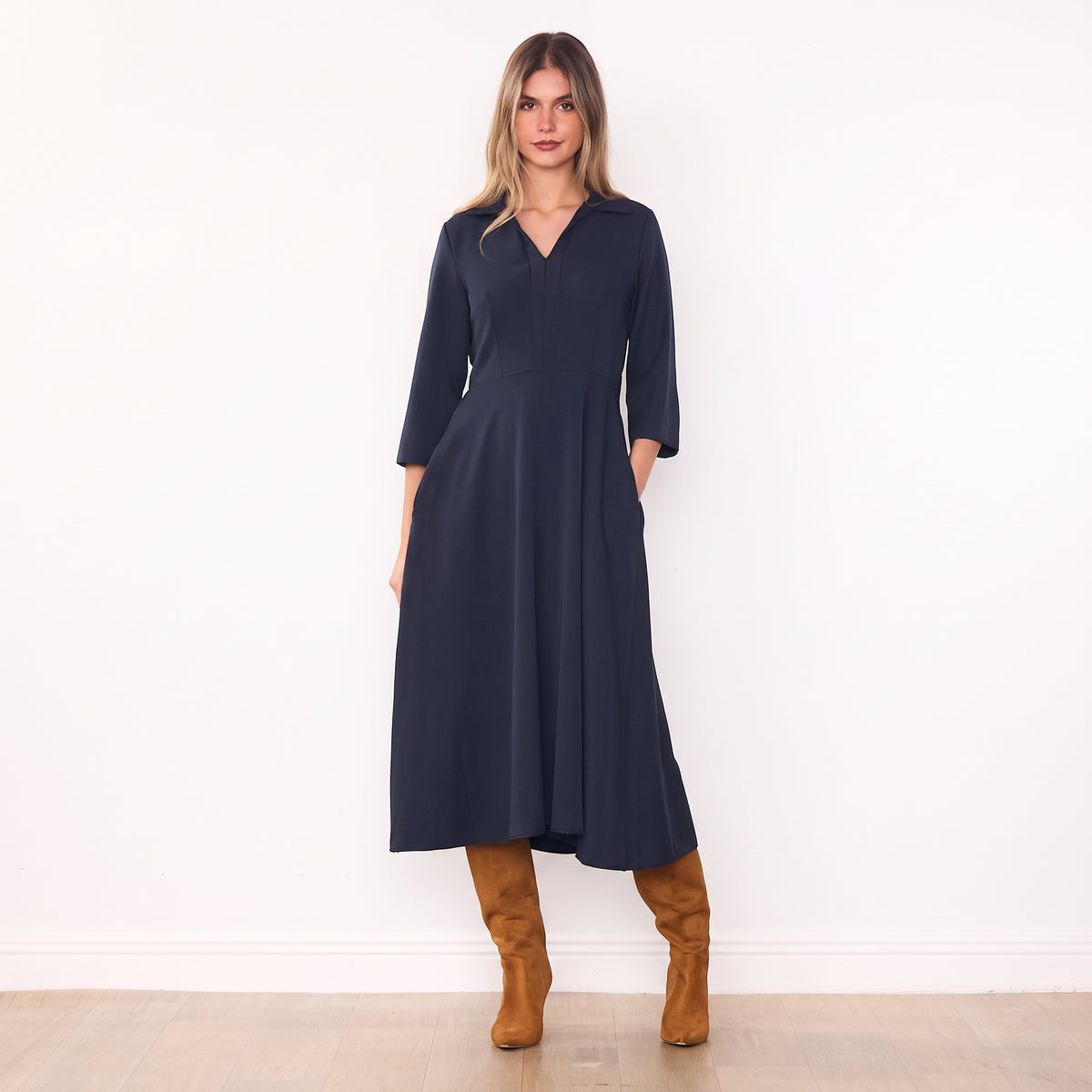 LindaCollarDressNavy3