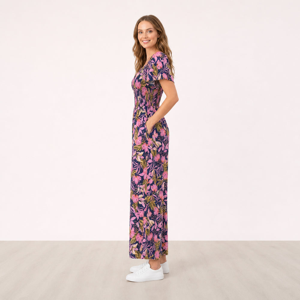 Ivan Jumpsuit Midnight Bloom Lavender