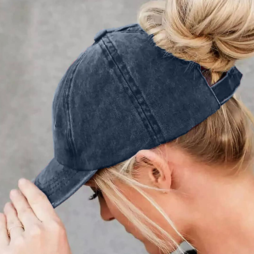 Grace Ponytail Cap (Navy)