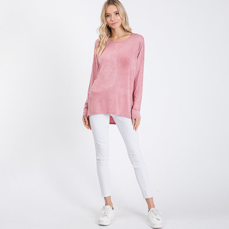 Ella A Line Vintage Pink Top